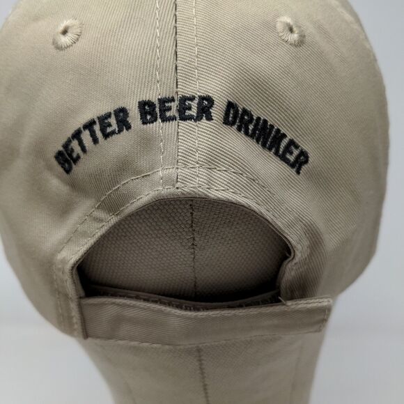 Rock Bottom Mug Club Men's Hat Tan Adjustable Embroidered Logo Slideback - Picture 8 of 11